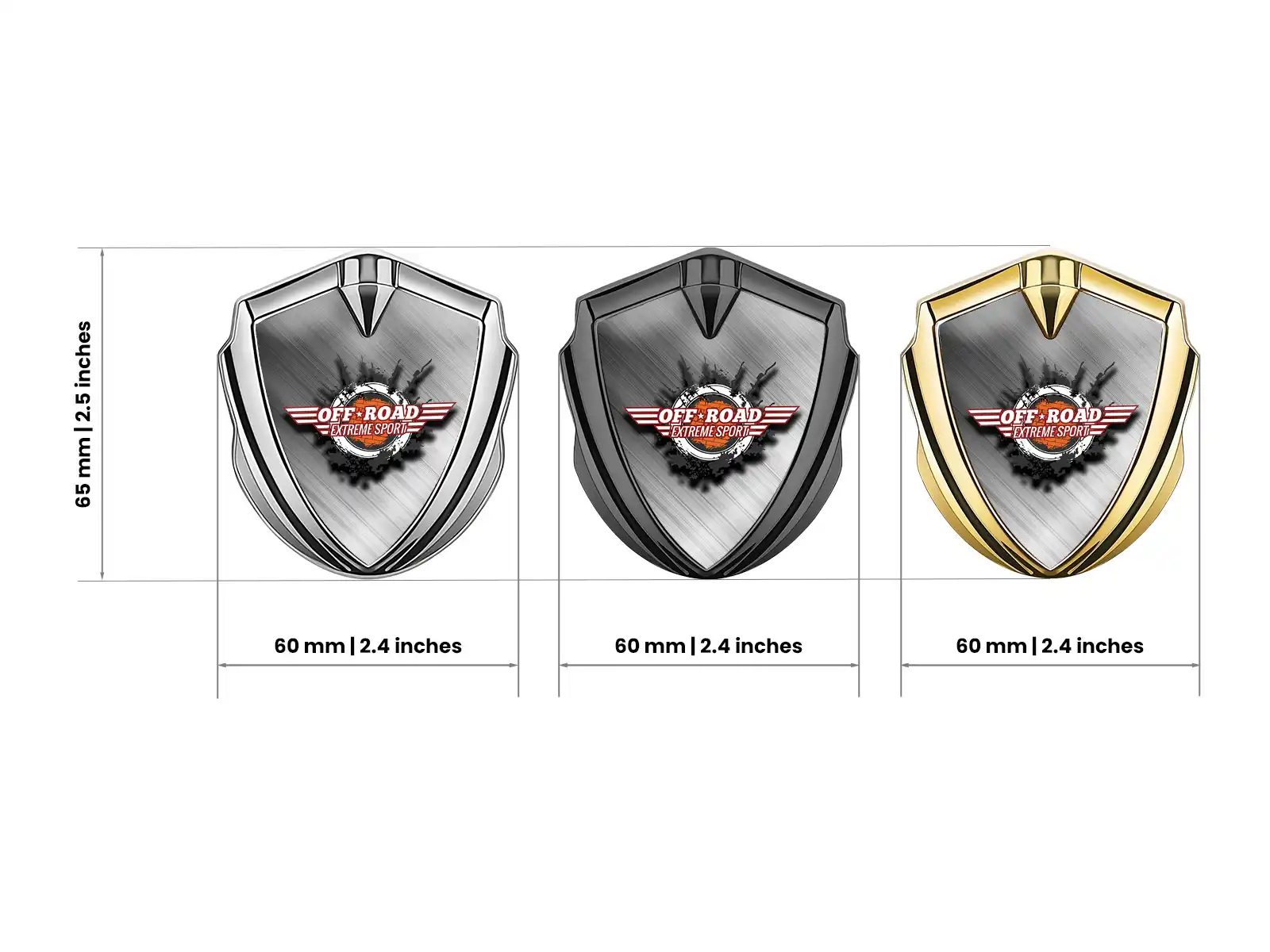 Metal Domed Emblem Pro Style Stainless Steel Base